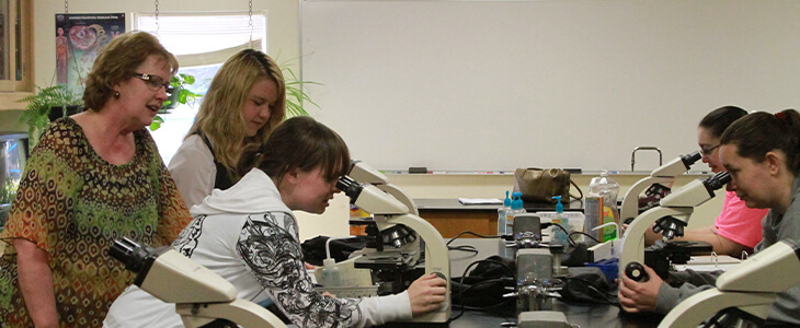 Students in Biology class